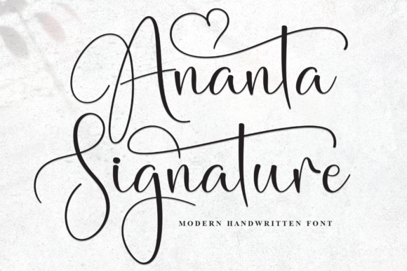 Ananta Signature: The Perfect Handwritten Typeface for Elegant Branding