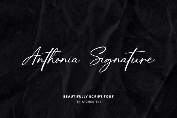 Anthonia Signature: A Modern Script Typeface for Editorial Design