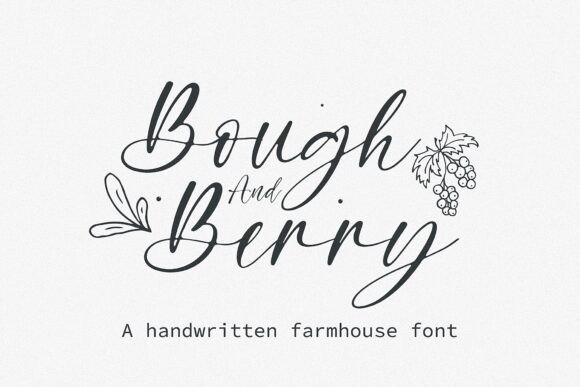Bough and Berry: The Handwritten Typeface for Modern Editorial Design