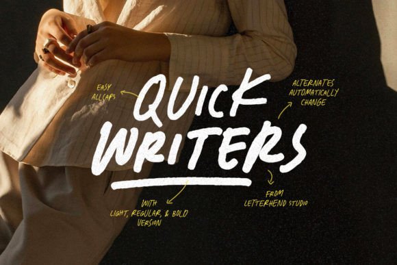 Quick Writers: A Handwritten Typeface for Authentic Editorial Design